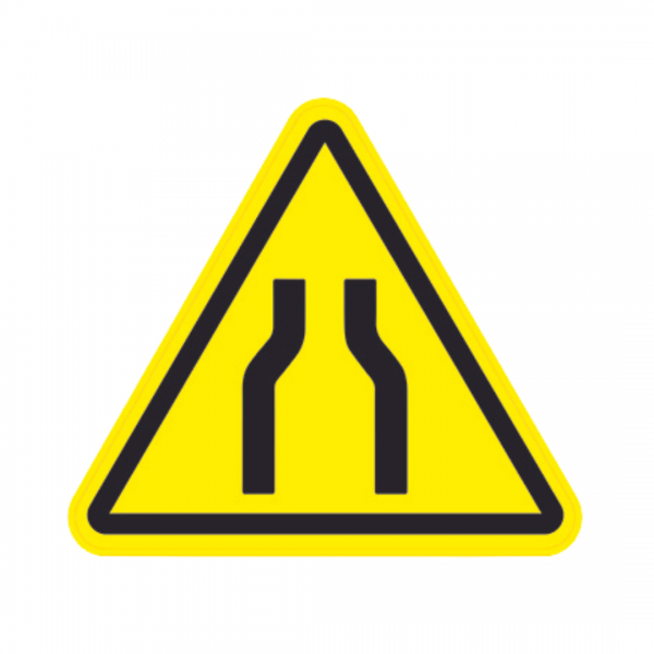 Panneau Triangle DIBOND Danger Rétrécissement TRI-DIB148